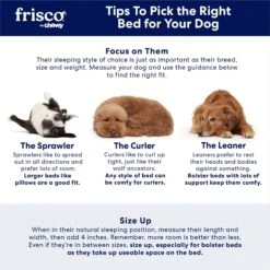 Frisco Plush Orthopedic Pillowtop Dog Bed W/Removable Cover -Pet Store 144858 PT7. AC SS1800 V1668203951