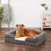 Frisco Plush Orthopedic Front Bolster Cat & Dog Bed W/Removable Cover -Pet Store 144862 MAIN. AC SS1800 V1650097927