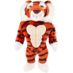 Frisco Tiger Muscle Plush Squeaky Dog Toy