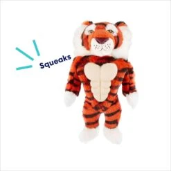 Frisco Tiger Muscle Plush Squeaky Dog Toy -Pet Store 147080 PT2. AC SS1800 V1695670751