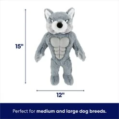 Frisco Wolf Muscle Plush Squeaky Dog Toy 3 Frisco Wolf Muscle Plush Squeaky Dog Toy -Pet Store 147082 PT1. AC SS1800 V1691776635