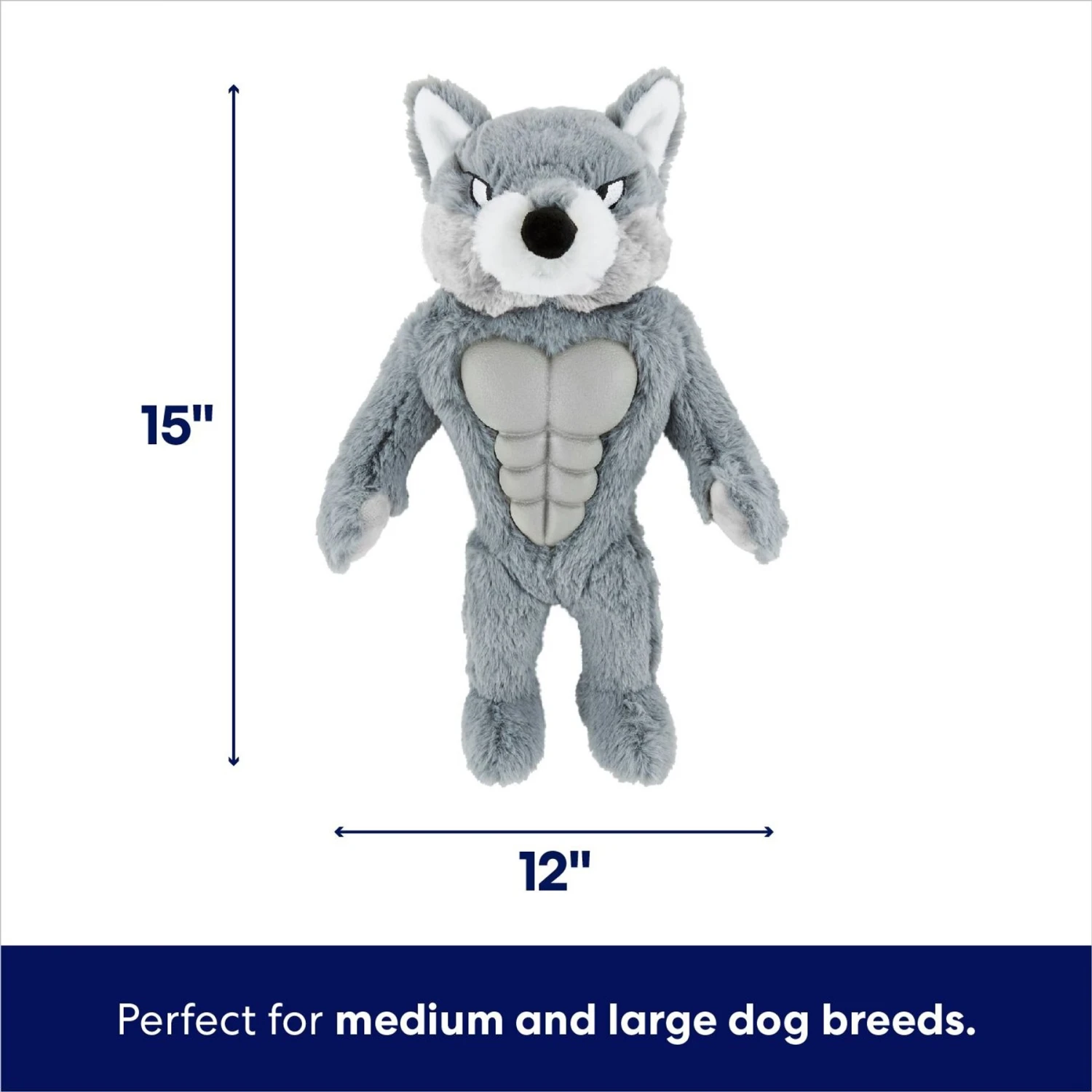 Frisco Wolf Muscle Plush Squeaky Dog Toy Frisco Wolf Muscle Plush Squeaky Dog Toy -Pet Store 147082 PT1. AC SS1800 V1691776635