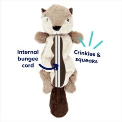 Frisco Beaver Bungee Plush Squeaky Dog Toy -Pet Store 152824 PT2. AC SS1800 V1686579686