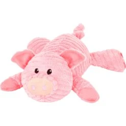 New Release 19 Frisco Corduroy Plush Squeaking Pig Dog Toy
