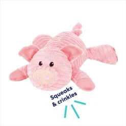 Frisco Corduroy Plush Squeaking Pig Dog Toy -Pet Store 152832 PT2. AC SS1800 V1692020044