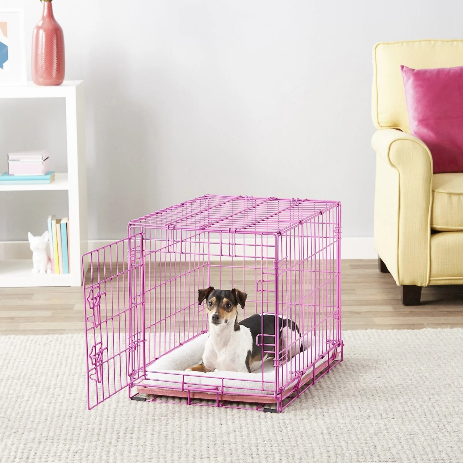 Frisco Fold & Carry Single Door Collapsible Wire Dog Crate, Pink Frisco Fold & Carry Single Door Collapsible Wire Dog Crate, Pink -Pet Store 160806 MAIN. AC SS1800 V1598642758