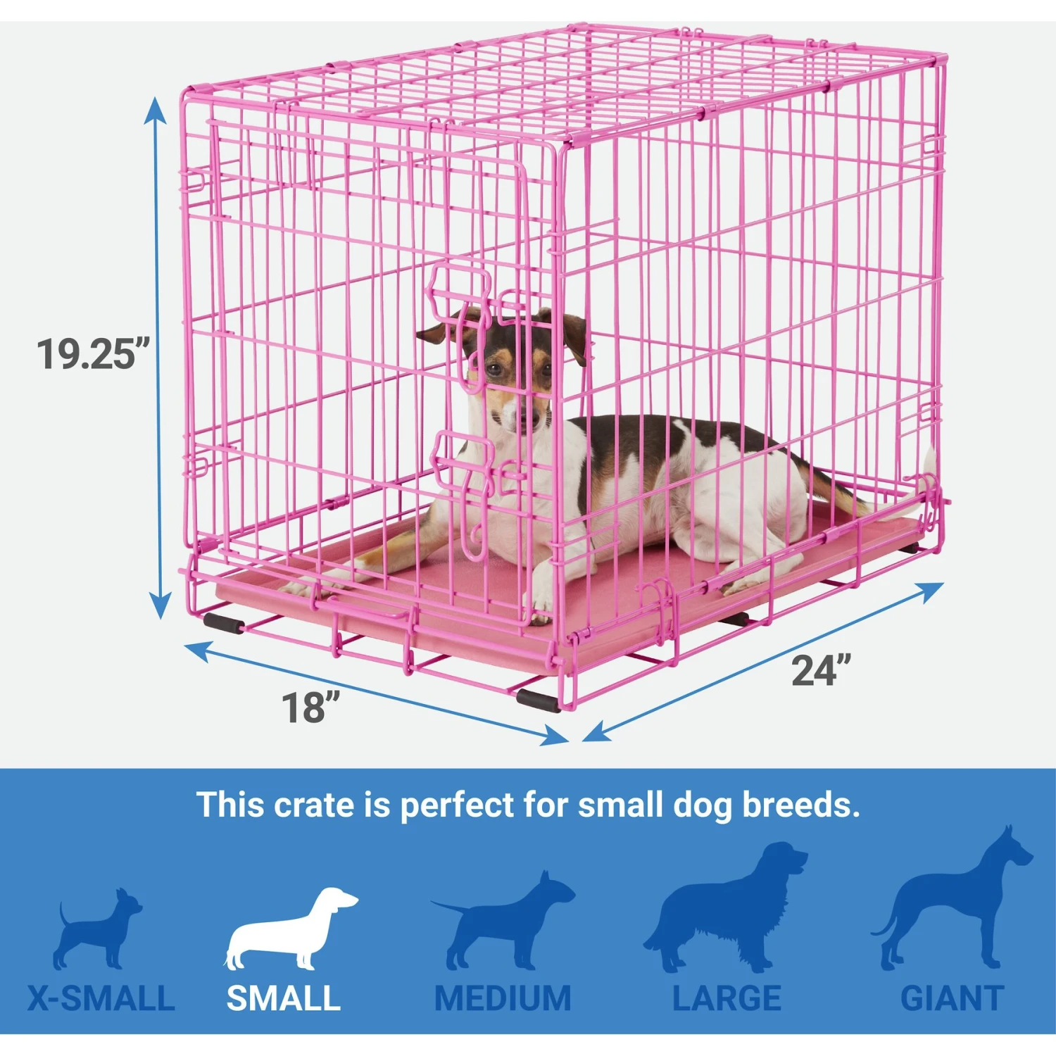 Frisco Fold & Carry Single Door Collapsible Wire Dog Crate, Pink Frisco Fold & Carry Single Door Collapsible Wire Dog Crate, Pink -Pet Store 160806 PT1. AC SS1800 V1561066340