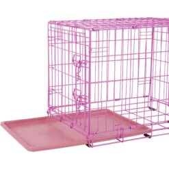 Frisco Fold & Carry Single Door Collapsible Wire Dog Crate, Pink 5 Frisco Fold & Carry Single Door Collapsible Wire Dog Crate, Pink -Pet Store 160806 PT3. AC SS1800 V1561066324