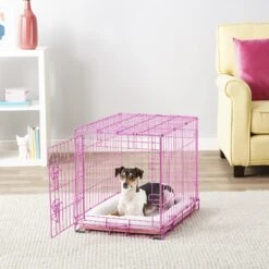 Frisco Fold & Carry Single Door Collapsible Wire Dog Crate, Pink 8 Frisco Fold & Carry Single Door Collapsible Wire Dog Crate, Pink -Pet Store 160806 PT6. AC SS1800 V1561066044