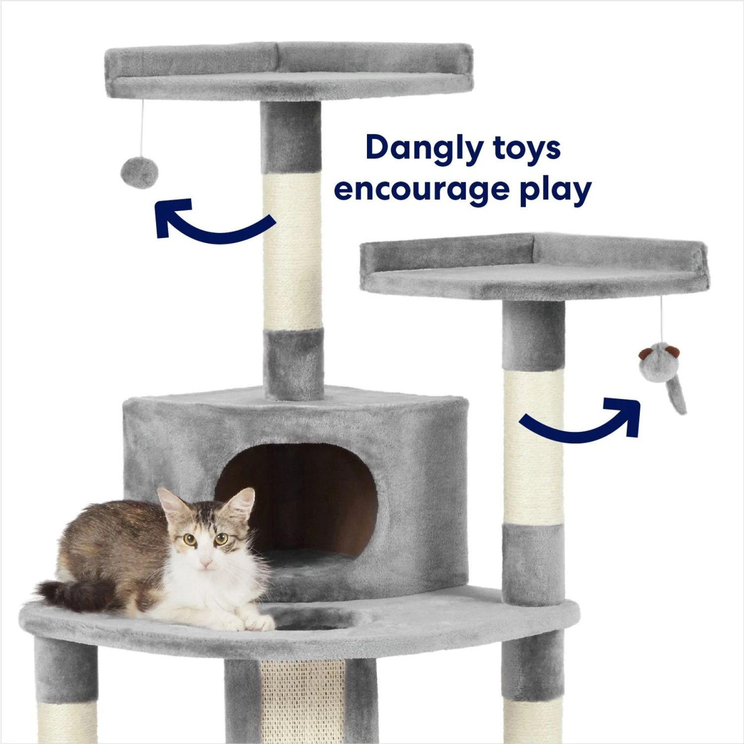 Frisco 48-in Faux Fur Cat Tree & Condo Frisco 48-in Faux Fur Cat Tree & Condo -Pet Store 163748 PT2. AC SS1800 V1667227026