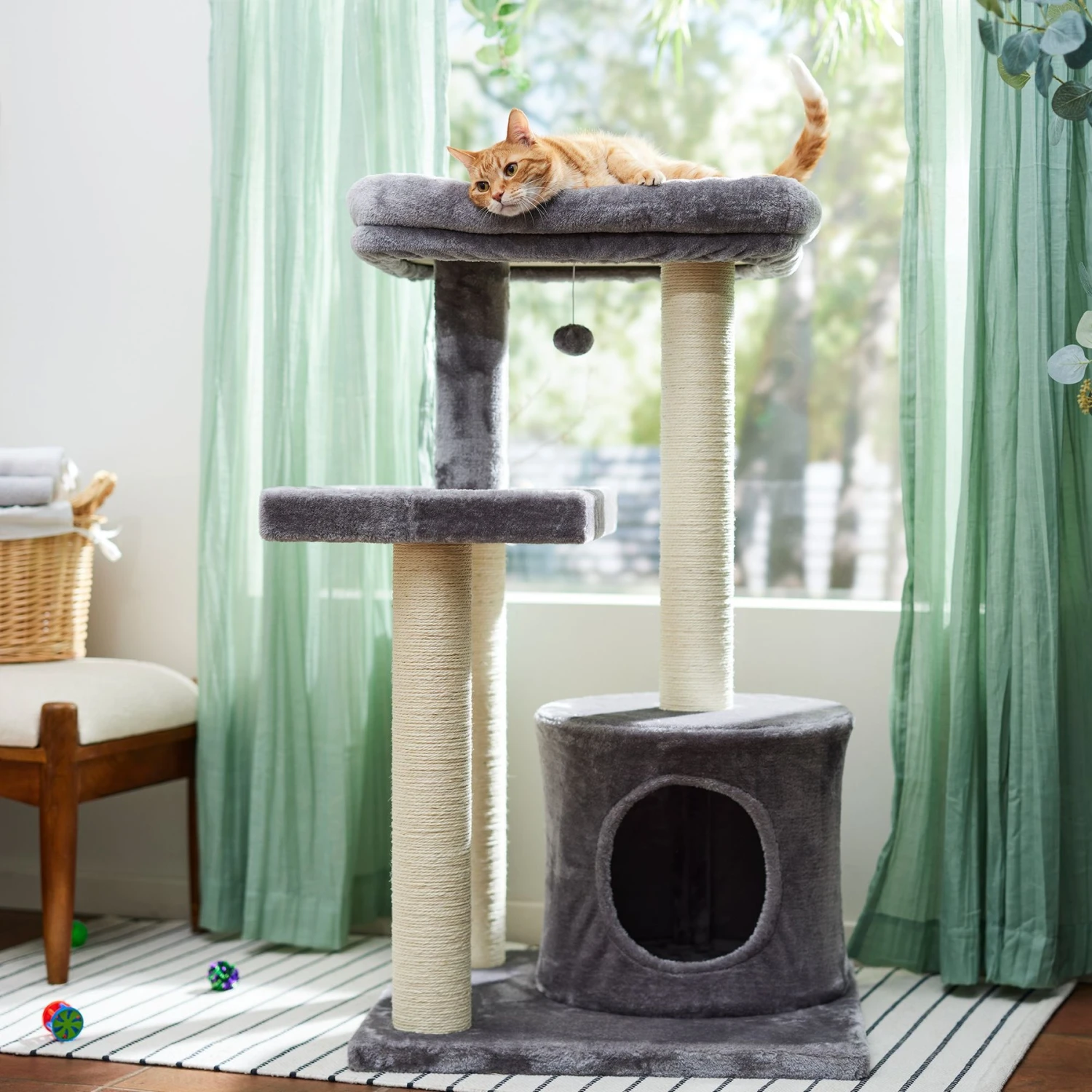 Frisco 42-in Heavy Duty Faux Fur Cat Tree & Condo Frisco 42-in Heavy Duty Faux Fur Cat Tree & Condo -Pet Store 169398 MAIN. AC SS1800 V1680036190