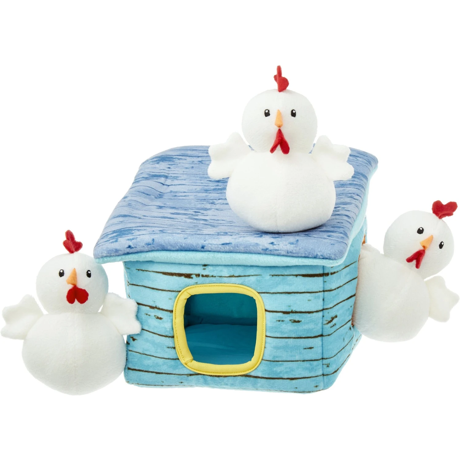 Frisco Chicken Coop Hide & Seek Puzzle Plush Squeaky Dog Toy Frisco Chicken Coop Hide & Seek Puzzle Plush Squeaky Dog Toy -Pet Store 174755 Main. AC SS1800 V1572616725