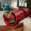Frisco Holiday Buffalo Plaid Foldable Play Tunnel Cat Toy With Catnip -Pet Store 228549 MAIN. AC SS1800 V1632776567
