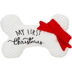 Frisco Holiday My First Christmas Bone Plush Squeaky Dog Toy -Pet Store 233166 PT3. AC SS1800 V1600707130