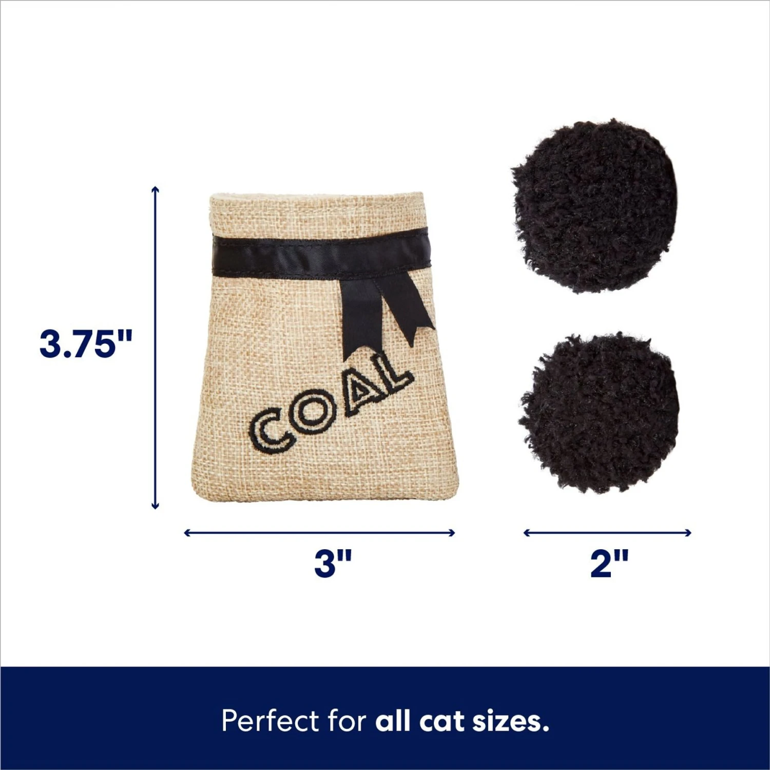 Frisco Holiday Lumps of Coal Plush Cat Toy with Catnip, 3 count Frisco Holiday Lumps Of Coal Plush Cat Toy With Catnip, 3 Count -Pet Store 233295 PT1. AC SS1800 V1695045298