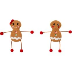 Frisco Holiday Gingerbread Pals Plush Kicker Cat Toy With Catnip, 2 Count -Pet Store 233303 PT3. AC SS1800 V1600708061