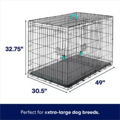 Frisco Heavy Duty Enhanced Lock Double Door Fold & Carry Wire Dog Crate & Mat Kit -Pet Store 233736 PT1. AC SS1800 V1667228242