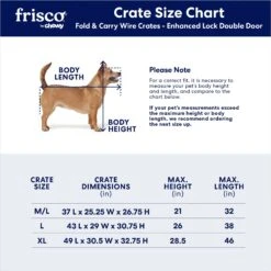 Frisco Heavy Duty Enhanced Lock Double Door Fold & Carry Wire Dog Crate & Mat Kit -Pet Store 233736 PT2. AC SS1800 V1667228087