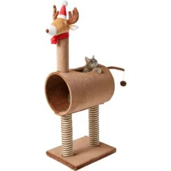 Frisco Holiday 52.3-in Reindeer Cat Scratching Post & Tunnel 4 Frisco Holiday 52.3-in Reindeer Cat Scratching Post & Tunnel -Pet Store 236569 PT2. AC SS1800 V1601334091