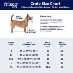 Frisco Heavy Duty All-in-1 Multi-Stage 3 Door Collapsible Wire Dog Crate -Pet Store 247915 PT6. AC SS1800 V1611872180