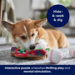Frisco Baseball Hide & Seek Puzzle Plush Squeaky Dog Toy -Pet Store 252758 PT5. AC SS1800 V1695760990