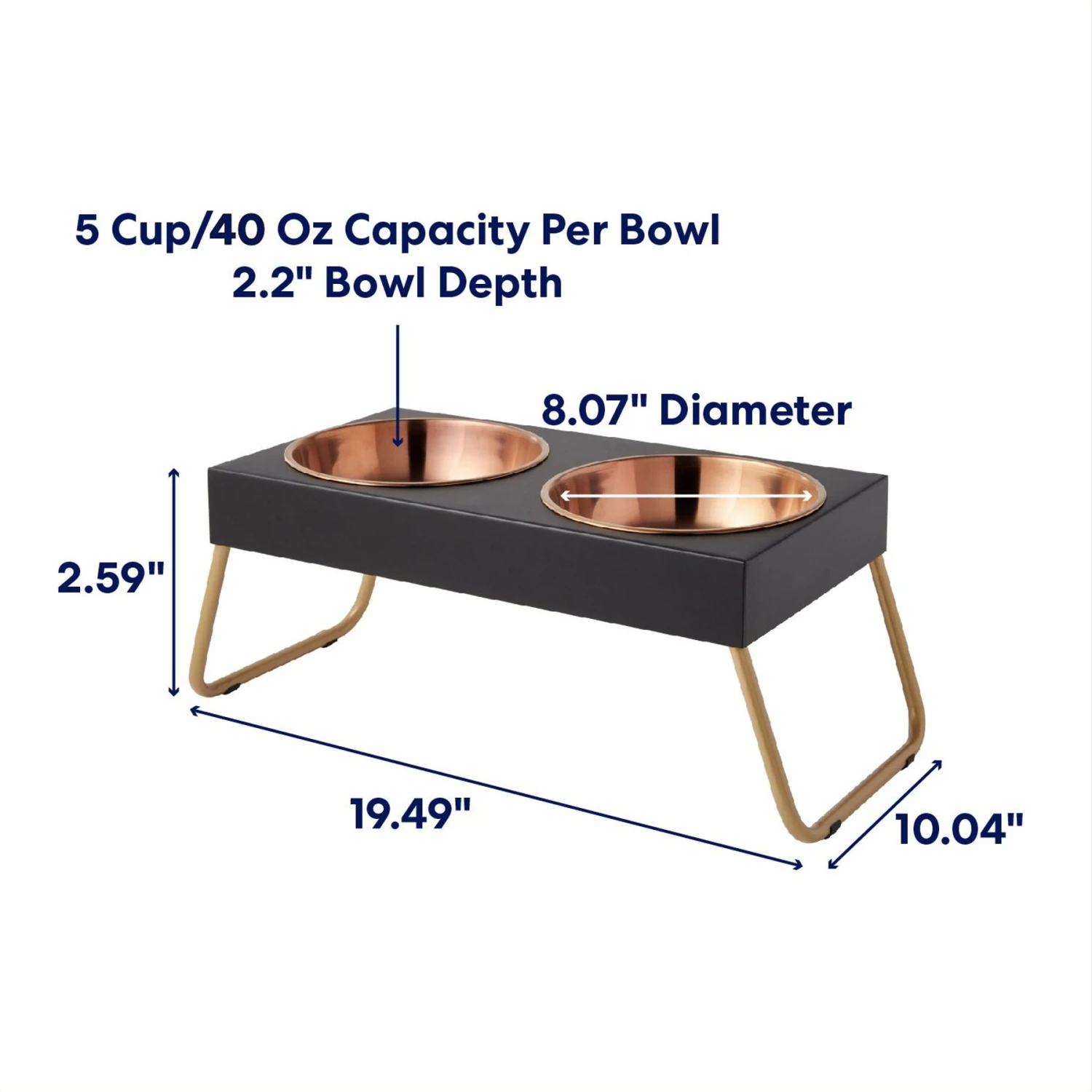 Frisco Copper Stainless Steel Elevated Foldable Double Dog & Cat Bowls Frisco Copper Stainless Steel Elevated Foldable Double Dog & Cat Bowls -Pet Store 253060 PT1. AC SS1800 V1685731990