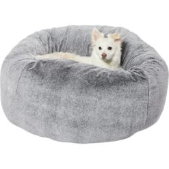 Frisco Plush Pouf Pillow Cat & Dog Bed -Pet Store 255195 PT2. AC SS1800 V1616076741