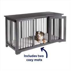 Frisco "Broadway" Dog Crate Credenza & Mat Kit -Pet Store 255324 PT3. AC SS1800 V1667228425