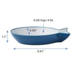 Frisco Fish Shaped Non-skid Ceramic Cat Dish -Pet Store 256109 PT2. AC SS1800 V1616697170