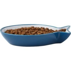 Frisco Fish Shaped Non-skid Ceramic Cat Dish -Pet Store 256109 PT4. AC SS1800 V1617196291
