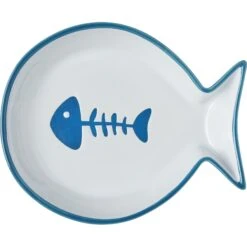 Frisco Fish Shaped Non-skid Ceramic Cat Dish -Pet Store 256109 PT5. AC SS1800 V1617196903