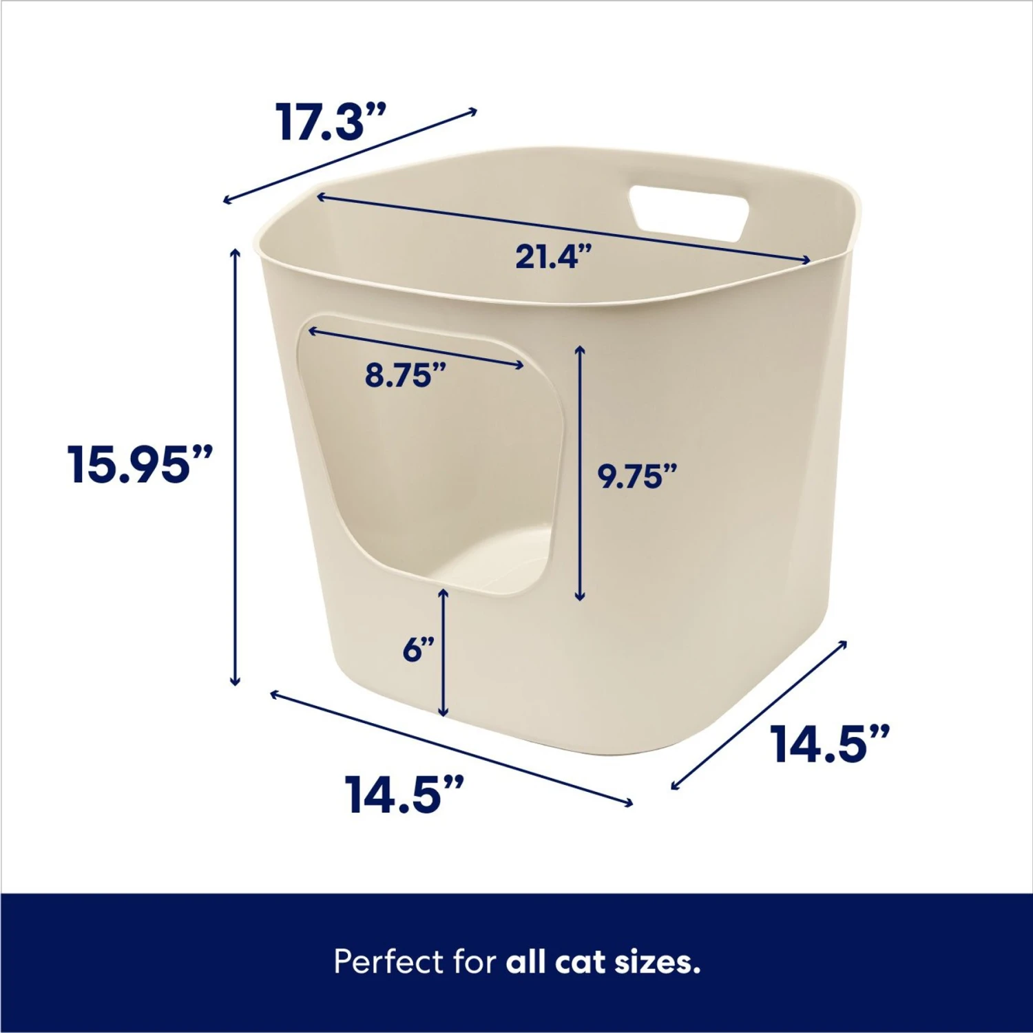 Frisco Leaf High-Sided Cat Litter Box, Large Frisco Leaf High-Sided Cat Litter Box, Large -Pet Store 258782 PT1. AC SS1800 V1675279929