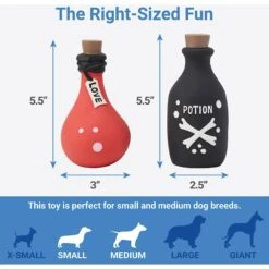 Frisco Magic Potions Latex Squeaky Dog Toy, 2 Count -Pet Store 265632 PT1. AC SS1800 V1623351742