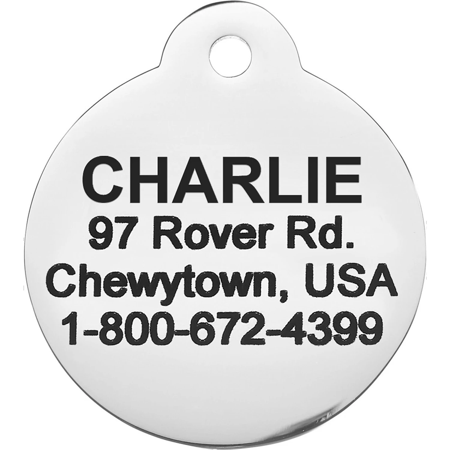 Frisco Chewy Stainless Steel Personalized Dog & Cat ID Tag with Enamel Infill, Round Frisco Chewy Stainless Steel Personalized Dog & Cat ID Tag With Enamel Infill, Round -Pet Store 281947 PT4. AC SS1800 V1622726244
