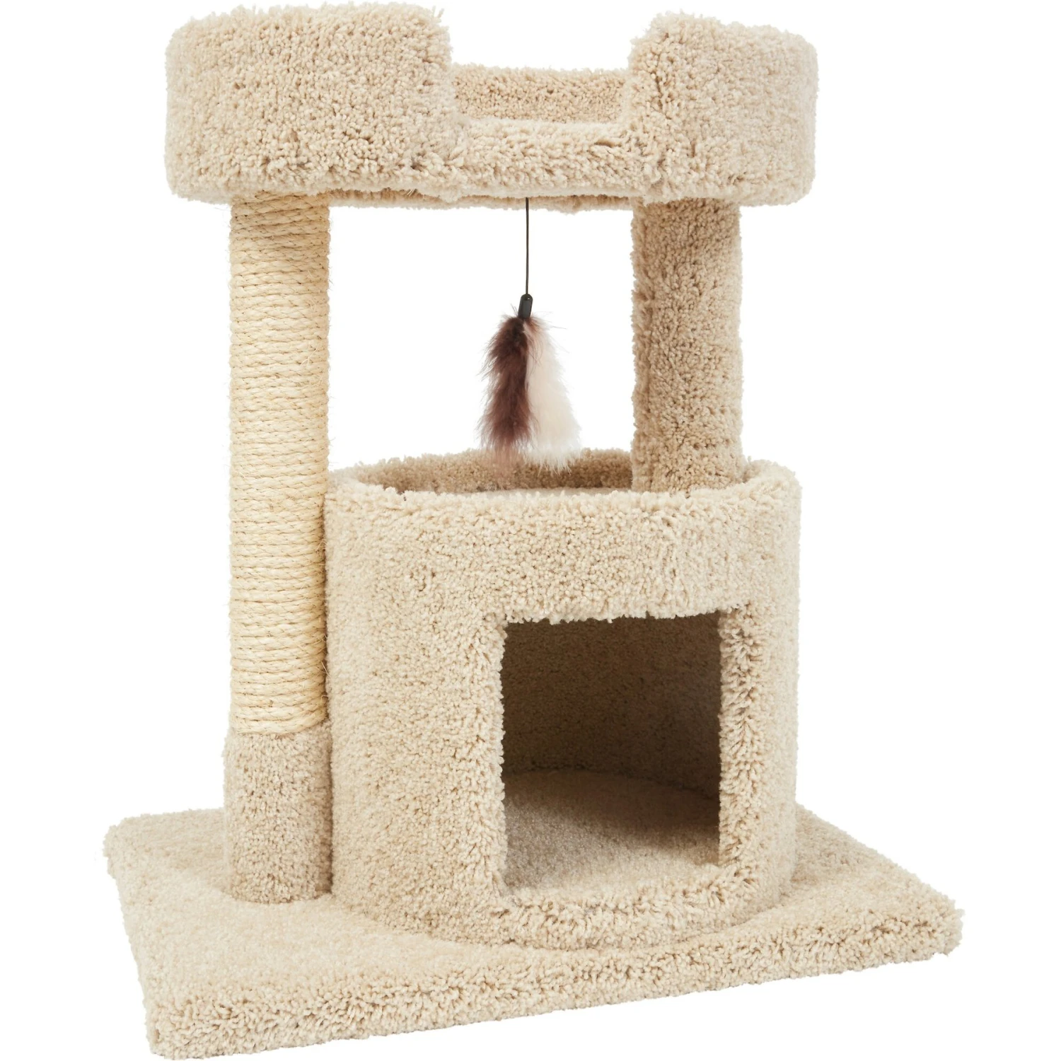 Frisco 27-in Real Carpet Cat Tree with Condo and Oval Perch Frisco 27-in Real Carpet Cat Tree With Condo And Oval Perch -Pet Store 282747 PT4. AC SS1800 V1621948719