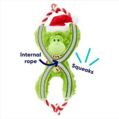 Frisco Holiday Monkey Plush With Rope Squeaky Dog Toy -Pet Store 287115 PT2. AC SS1800 V1695044339