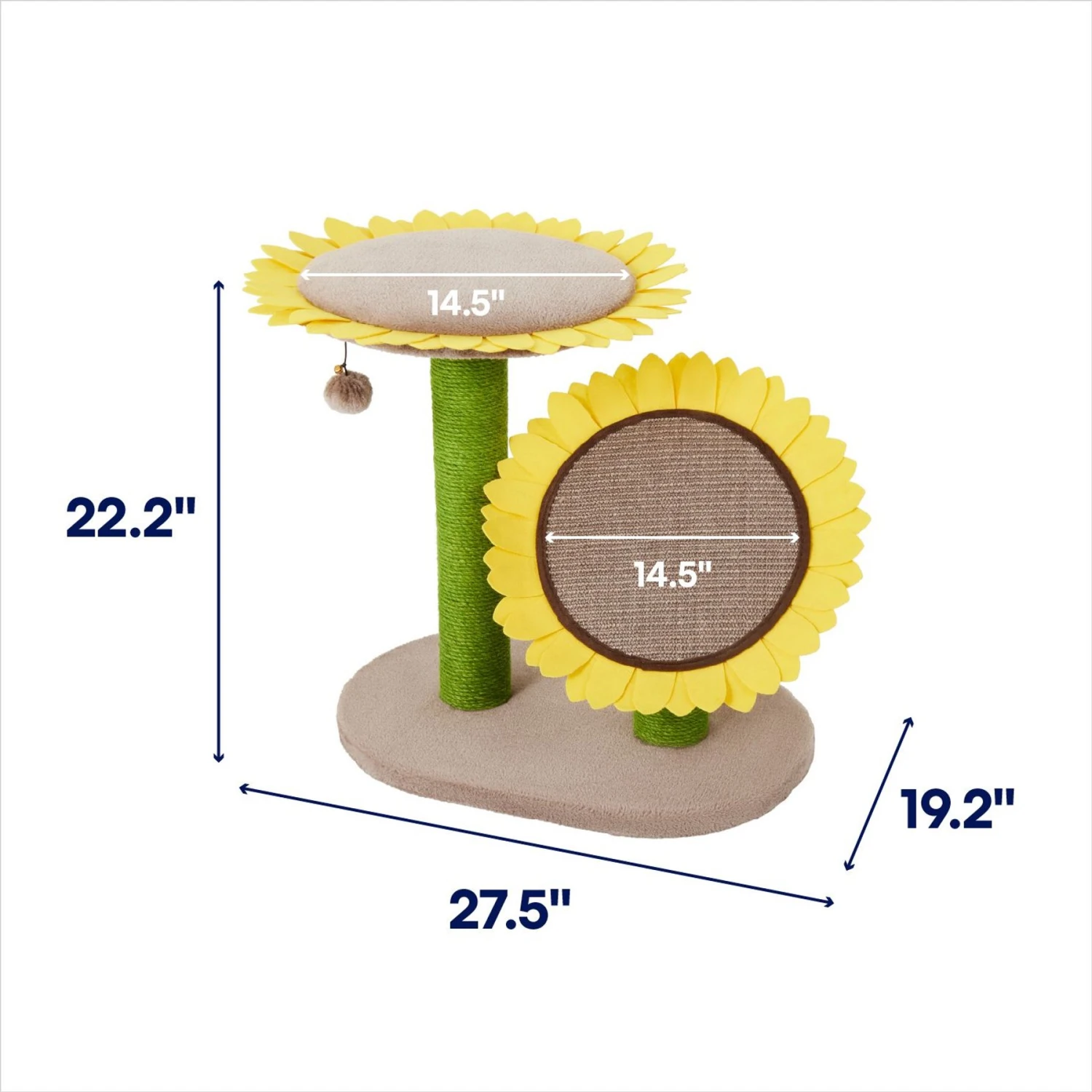 Frisco Sunflower Cat Scratching Post, Two Post with Lounger Frisco Sunflower Cat Scratching Post, Two Post With Lounger -Pet Store 296688 PT1. AC SS1800 V1692637892