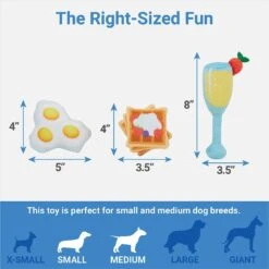 Frisco Brunch Breakfast In Bed Hide & Seek Puzzle Plush Squeaky Dog Toy -Pet Store 297282 PT2. AC SS1800 V1643916715