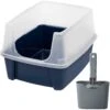 Frisco Plastic Litter Scooper With Caddy & IRIS USA Open Top Litter Box With Scatter Shield -Pet Store 298166 MAIN. AC SS1800 V1623198146
