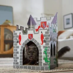 Frisco Castle Cardboard Cat House, 2-Story -Pet Store 308822 PT4. AC SS1800 V1688677261