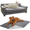 Frisco Sofa Pet Bed With Removable Cover & Frisco Eyelash Cat & Dog Blanket -Pet Store 319504 MAIN. AC SS1800 V1630624595
