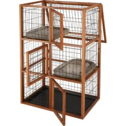 Frisco Collapsible Wood & Wire Cat Cage Playpen, 3 Level 4 Frisco Collapsible Wood & Wire Cat Cage Playpen, 3 Level -Pet Store 323215 PT3. AC SS1800 V1645497221