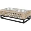 Frisco Premium Wood Elevated Stainless Steel Double Diner Dog & Cat Bowl, 3 Cup 2 Frisco Premium Wood Elevated Stainless Steel Double Diner Dog & Cat Bowl, 3 Cup -Pet Store 331507 MAIN. AC SS1800 V1657656894