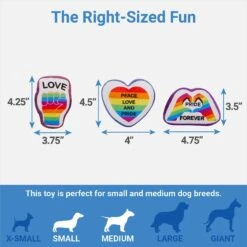 Frisco Pride Rainbow Hide & Seek Puzzle Plush Squeaky Dog Toy -Pet Store 331673 PT2. AC SS1800 V1649785282