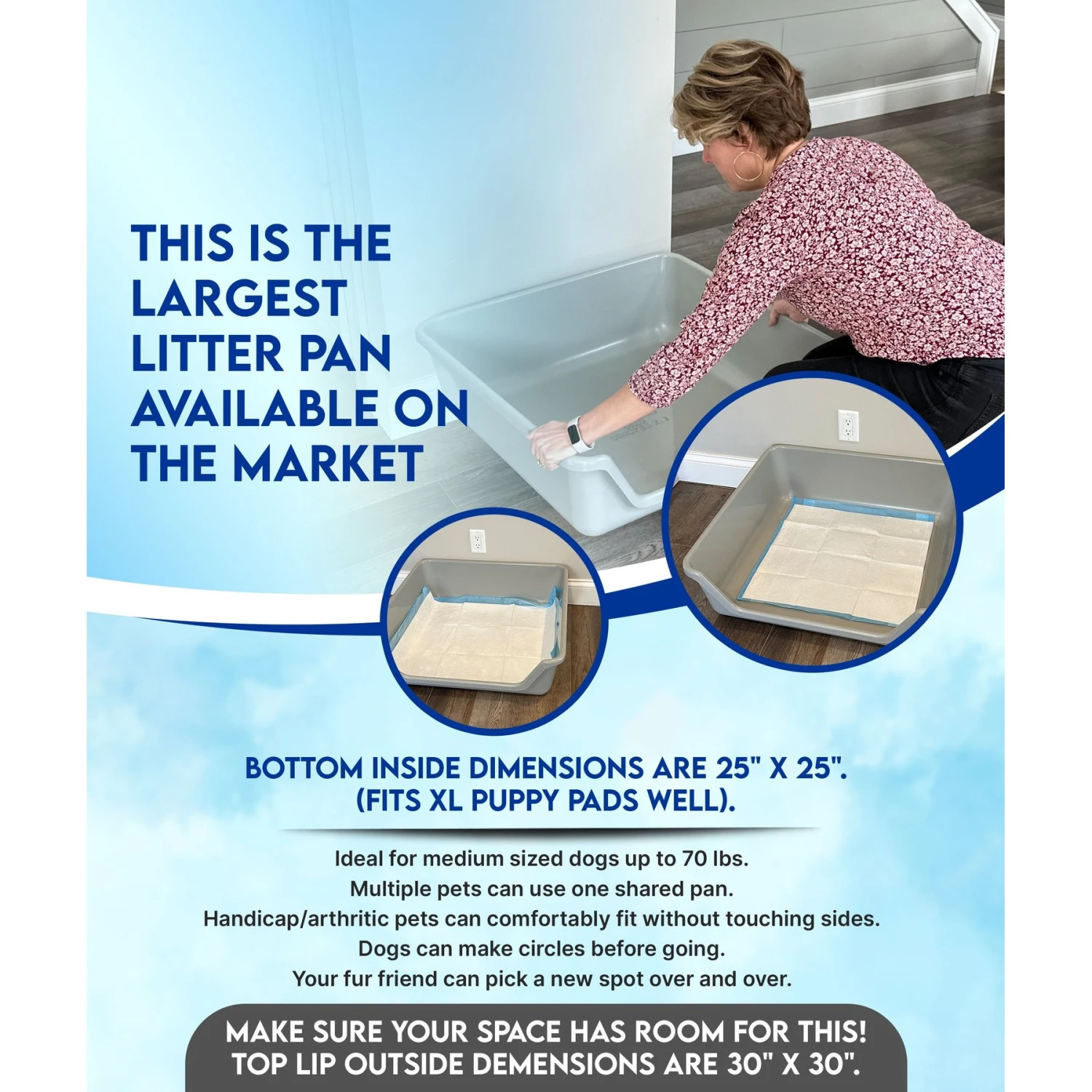 Shirley K's Senior Cat Litter Box, X-Large Shirley K's Senior Cat Litter Box, X-Large -Pet Store 347408 PT4. AC SS1800 V1679682947