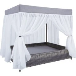 Frisco Outdoor Wicker Canopy Dog Bed 4 Frisco Outdoor Wicker Canopy Dog Bed -Pet Store 356071 PT2. AC SS1800 V1651003892