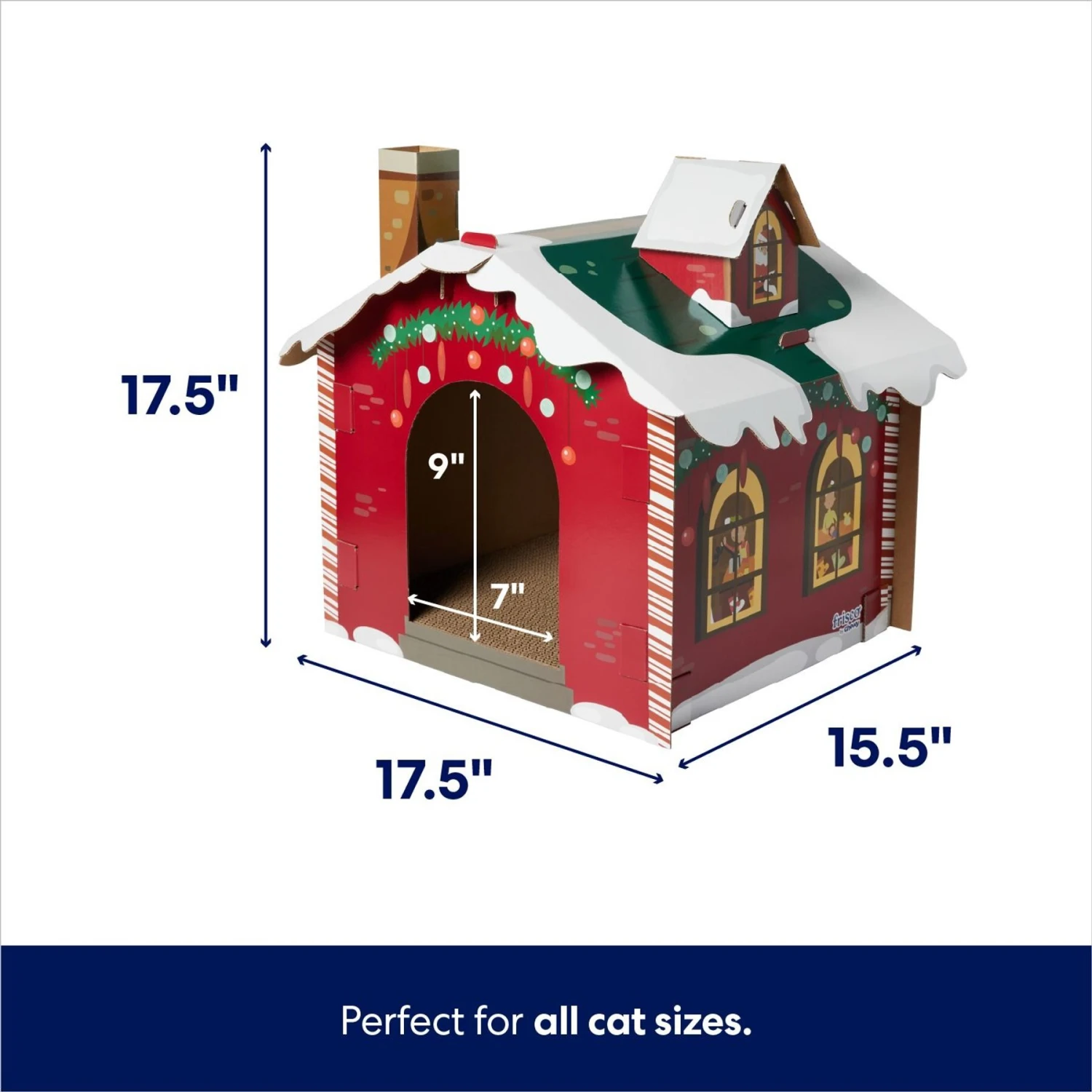 Frisco Holiday Santa's Workshop Cardboard Cat House Frisco Holiday Santa's Workshop Cardboard Cat House -Pet Store 360881 PT1. AC SS1800 V1695648151