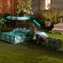 Frisco Mesh Outdoor Pop-up Cat Playpen Tent & Tunnel -Pet Store 371209 PT6. AC SS1800 V1663094504