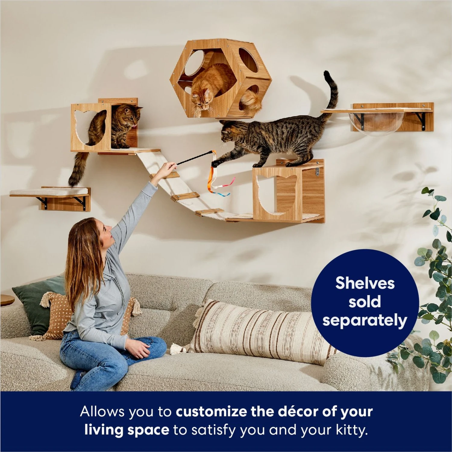 Frisco Cushioned Wall Mounted Cat Wall Shelf Frisco Cushioned Wall Mounted Cat Wall Shelf -Pet Store 373443 PT3. AC SS1800 V1675692706