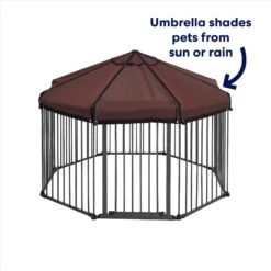 Frisco Outdoor Galvanized Steel 8-Panel Configurable Gate And Playpen With Oxford Roof 4 Frisco Outdoor Galvanized Steel 8-Panel Configurable Gate And Playpen With Oxford Roof -Pet Store 507086 PT2. AC SS1800 V1669212042